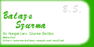 balazs szurma business card